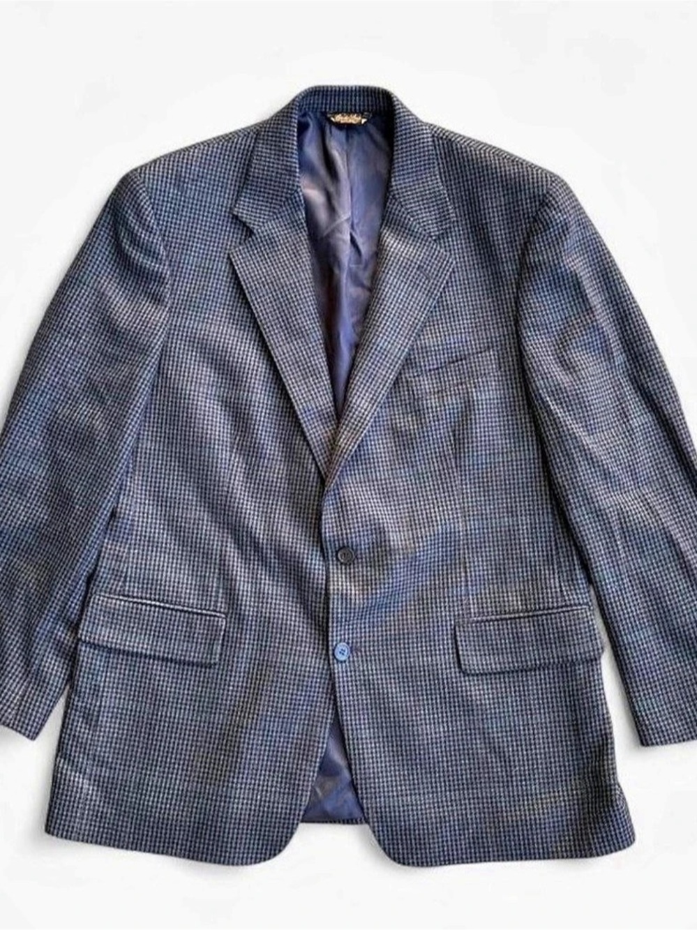 Vintage Brooks Brothers Pure Wool Houndstooth Blazer Tweed - 44R